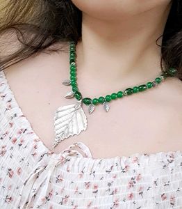 Leaf Beads oxide necklace 🍀