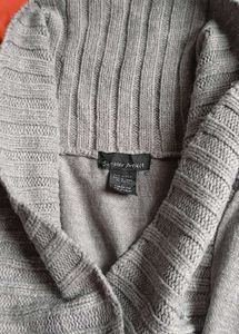 Gray Short Sleeve Sweater Top