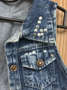 Back Bow Sleeveless Denim Vest