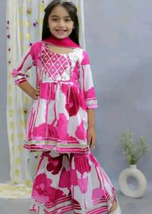 Girl Sharara Suit  Label Size 34