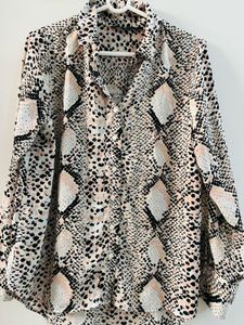 Snakeskin Print Top