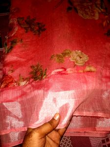 🍑 Peach Saree