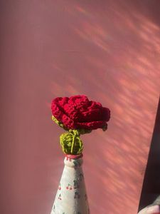 Crochet Red Rose