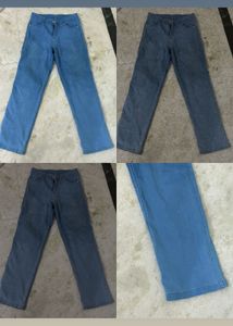 blue and black jeans