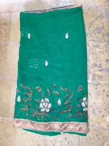 Green Floral Saree