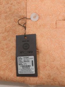 XXL - Orange Embroidered Nehru Jacket