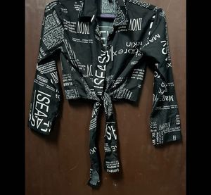 Newspaper Print Shirt