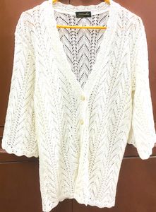 Classy White Shear Top