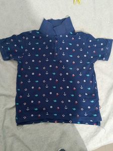 Nautical Print Polo Shirt