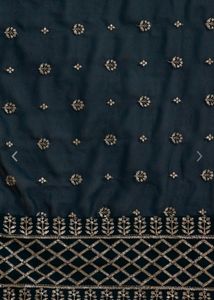 Women Teal Blue Ethnic Motifs Embroidered Kurta w