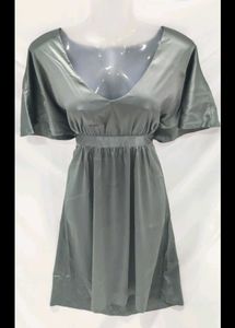 H&amp;M Satin Sage Mint Green Dress