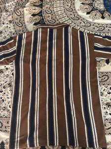 Striped Camp Collar Shirt