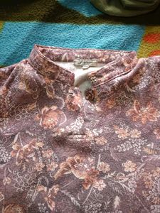 Patterned Long Sleeve Top