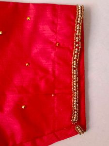 Red Embellished Blouse