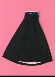 Black Long Flared Gown Dress Party Y2k Vintage