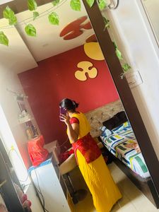 Red And Yellow Jacket Kurti For Women