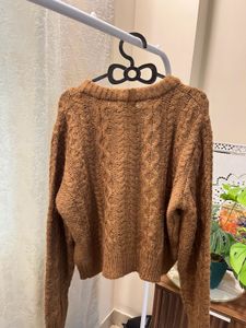 Brown Knit Cardigan