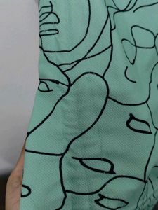 Abstract Print Crop Top