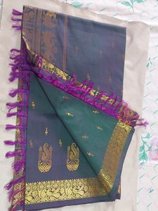Elegant Blue Silk Saree