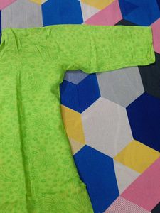 Green Printed Kurta