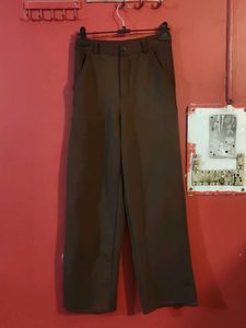 Brown Wide Leg Trousers