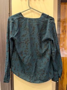 Elegant Green Print Top