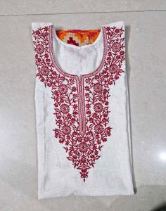 White Embroidery Kurti