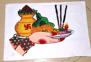 Special vat pornima Colorful Rangoli Art