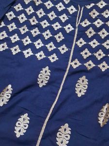 Elegant Blue &amp; Gold Kurta