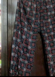 Black Color Printed Lower Pyjama For 30 Waist