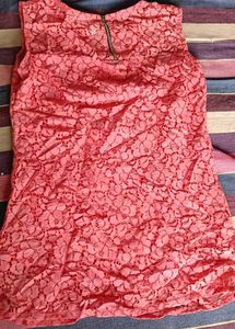Coral Lace Top