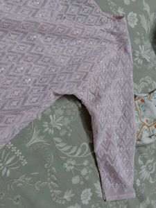 Elegant Pink Sequin Embroidered Kurta