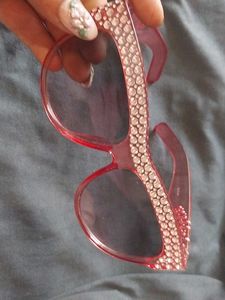 Red Rhinestone Sunglasses