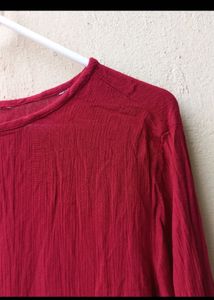 Red Bell Sleeve Top