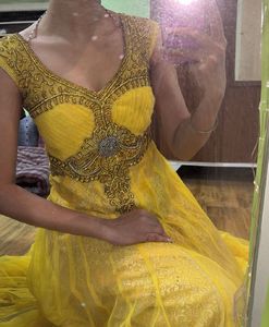 Elegant Yellow Ethnic Gown