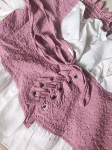 Zara Corset Puff Sleeve Bustier Cute Top