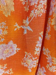Orange Printed Patiala Pant (Women)
