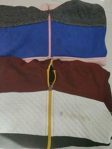 Kids' Color Block Zip Hoodies