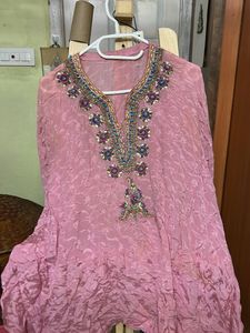 Pink Embellished Tunic Top