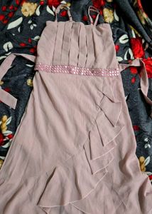 Pink Mirror Embellished Dress