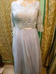 Elegant Lace &amp; Tulle Party Dress free