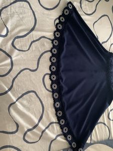 Navy Velvet Fit &amp; Flare Dress