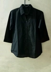Black Button-Down Shirt
