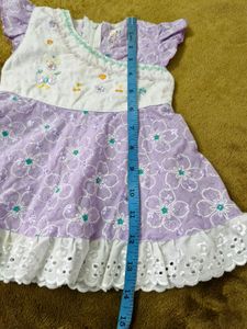 Lavender/White Baby Dress