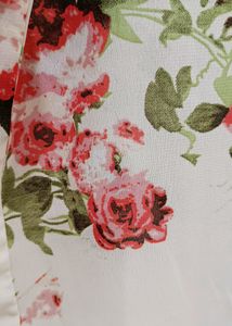 Light Beige Colour Floral Print Shirt For Girls