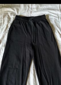 WESTSIDE BLACK WIDE LEG SWEATPANTS