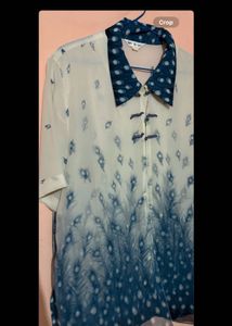 Shirt Peacock Feather Print