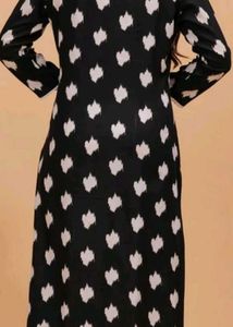 Elegant Black Printed Kurta