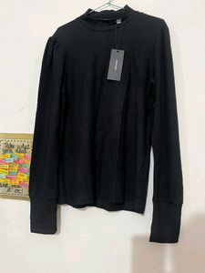 🖤Ribbed Mock Neck Long Sleeve Top