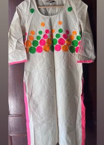 Shakumbhari Multicolor Thread Word Kurti